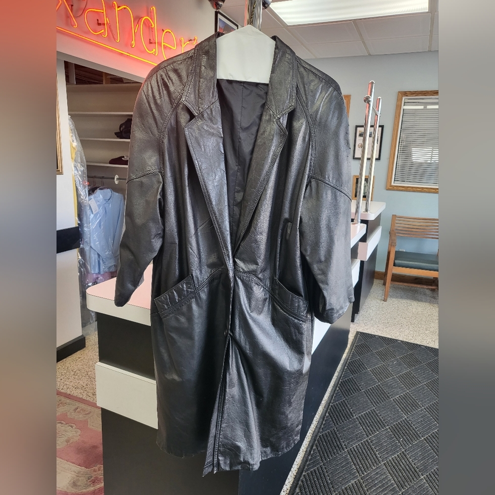 Long Black Leather Jacket